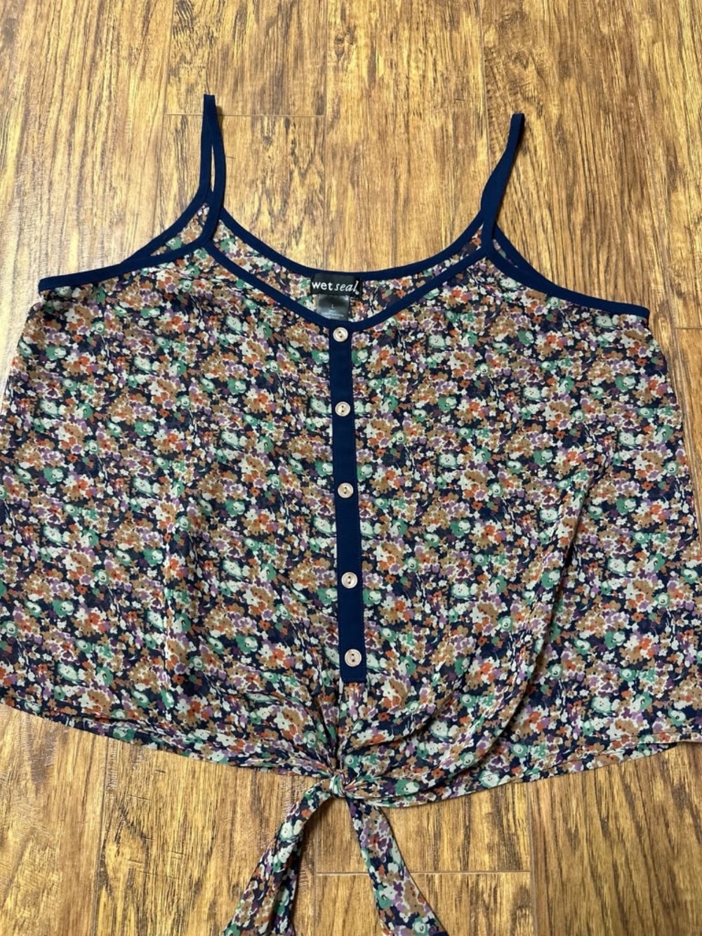 Wet Seal Floral Camisole Tank Size Large